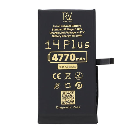 Rvelon Batteri för iPhone 14 Plus - 4770 mAh Högkapacitet