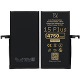 Rvelon Batteri för iPhone 15 Plus - 4750 mAh Högkapacitet