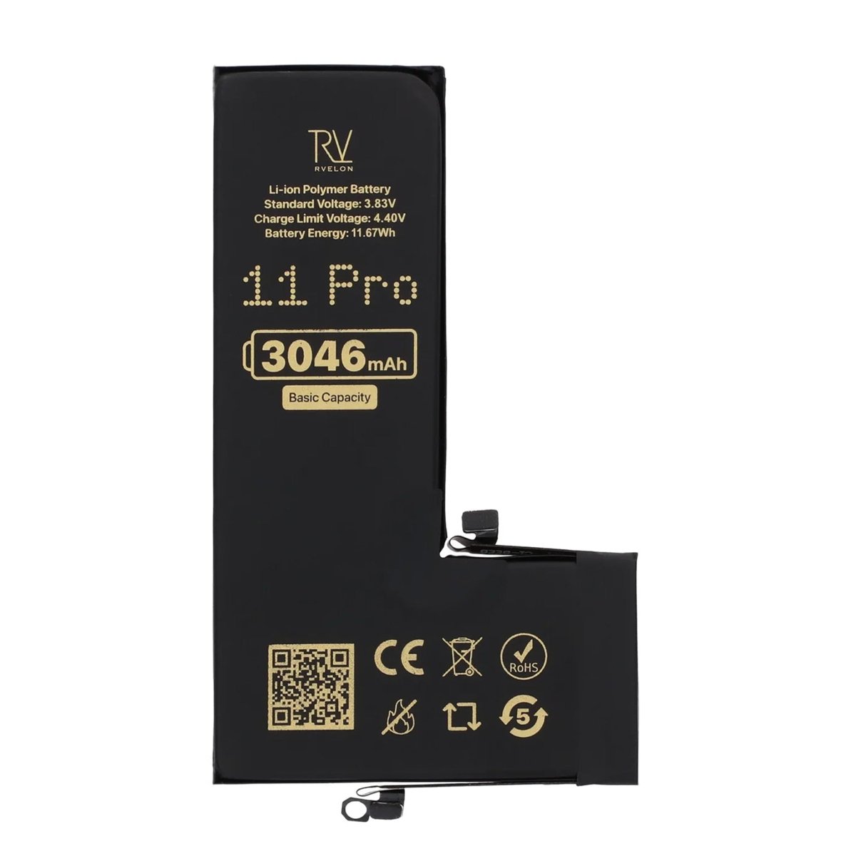 Rvelon Premium Batteri för iPhone 11 Pro - 3046mAh
