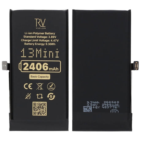 Rvelon Premium Batteri för iPhone 13 Mini - 2406mAh