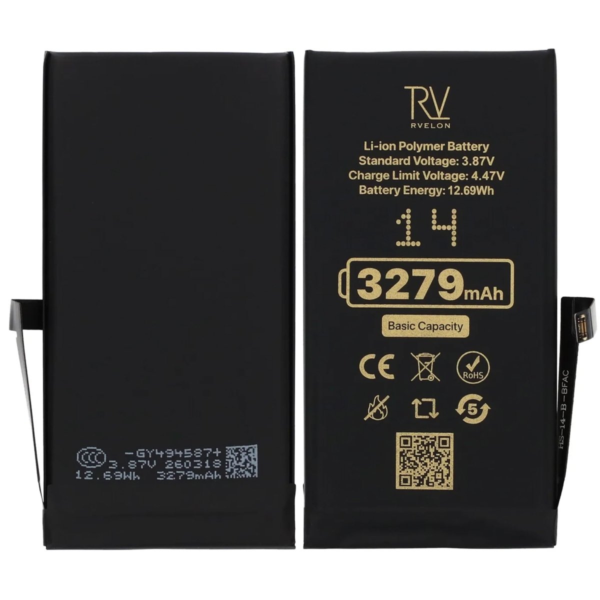 Rvelon Premium Batteri för iPhone 14 - 3279mAh
