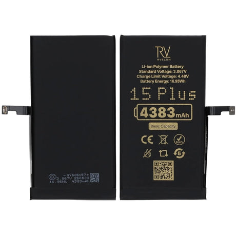 Rvelon Premium Batteri för iPhone 15 Plus - 4383mAh