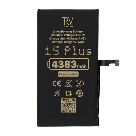 Rvelon Premium Batteri för iPhone 15 Plus - 4383mAh