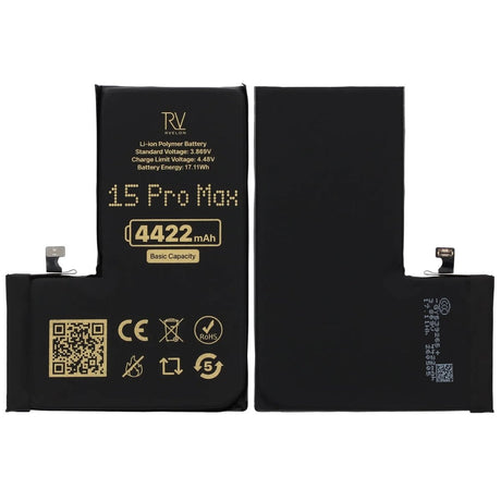 Rvelon Premium Batteri för iPhone 15 Pro Max - 4422mAh