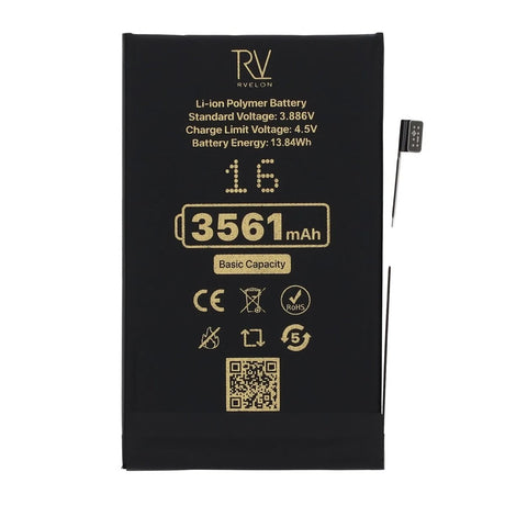 Rvelon Premium Batteri för iPhone 16 - 3561mAh
