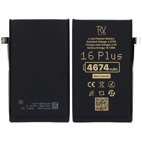 Rvelon Premium Batteri för iPhone 16 Plus - 4674mAh