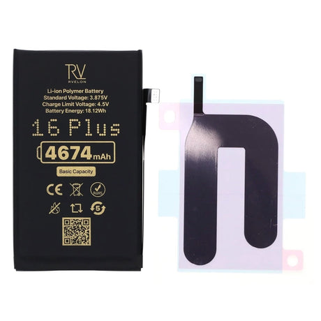 Rvelon Premium Batteri för iPhone 16 Plus - 4674mAh