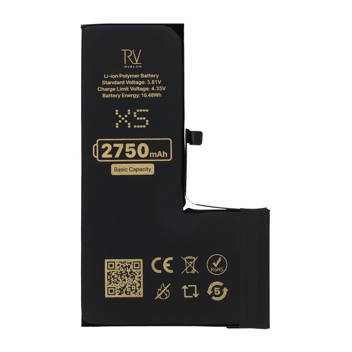 Rvelon Premium Batteri för iPhone XS - 2750mAh