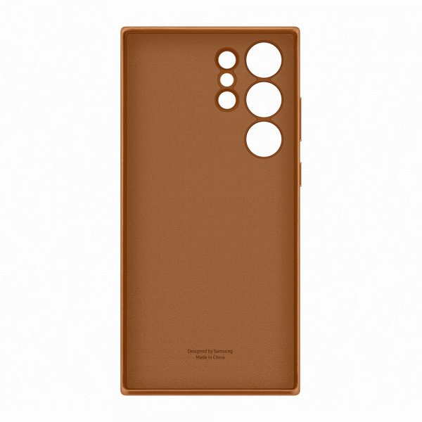 Samsung Original Galaxy S23 Ultra Skal Leather Cover Camel