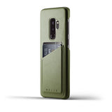 Mujjo Samsung Galaxy S9 Plus Skal Full Leather Wallet Case Olive Green