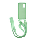 Samsung Galaxy S20 Skal Silikon med Halsband Grön