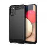 Mofi Samsung Galaxy A02s Skal Borstad Kolfibertextur Svart