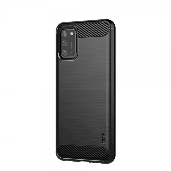 Mofi Samsung Galaxy A02s Skal Borstad Kolfibertextur Svart