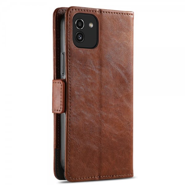Samsung Galaxy A03 Fodral Stripe Mörkbrun