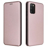 Samsung Galaxy A03s Fodral Kolfibertextur Roseguld