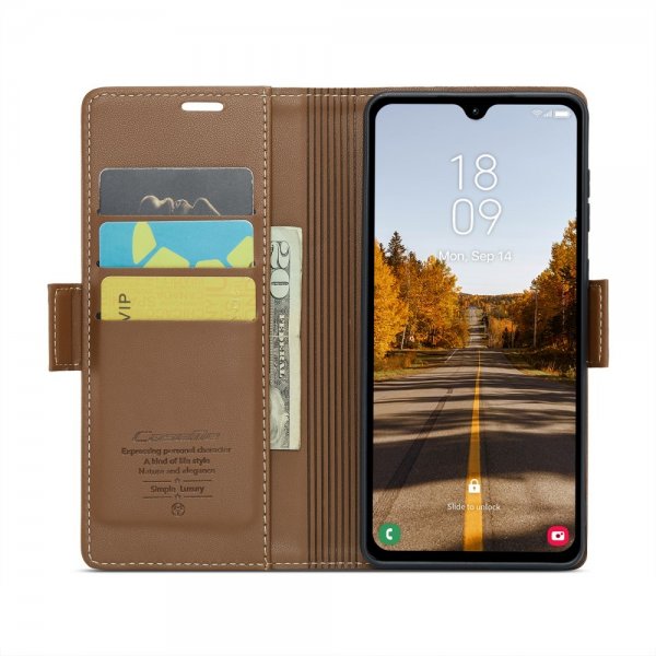 CaseMe Samsung Galaxy A05s Fodral 023 Series Brun