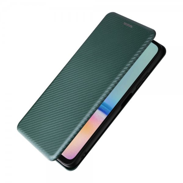 Samsung Galaxy A05s Fodral Kolfibertextur Grön