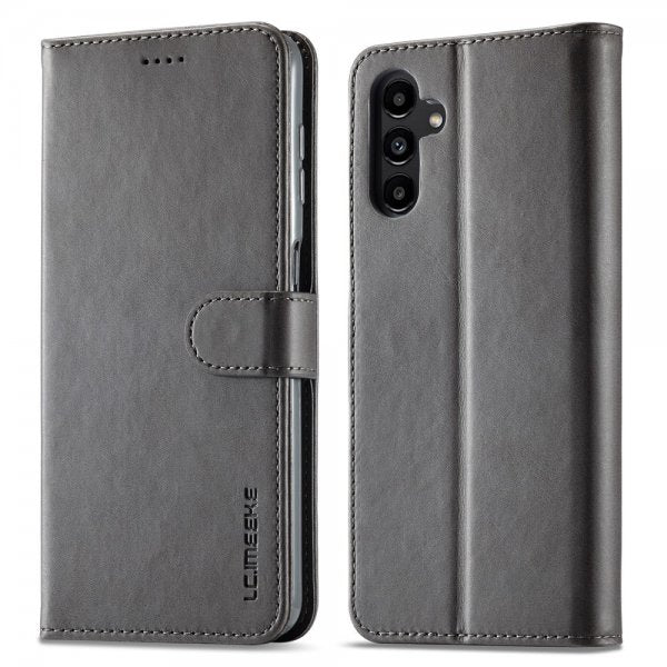 Lc.Imeeke Samsung Galaxy A05s Fodral med Kortfack Stativfunktion Grå