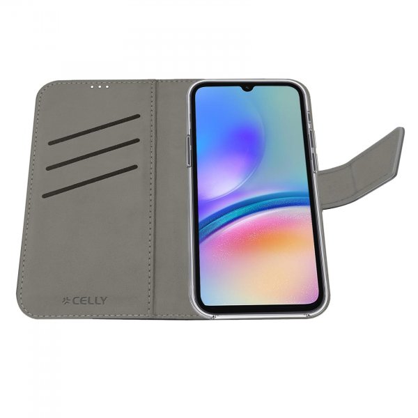 Celly Samsung Galaxy A05s Fodral Wally Wallet Case Svart