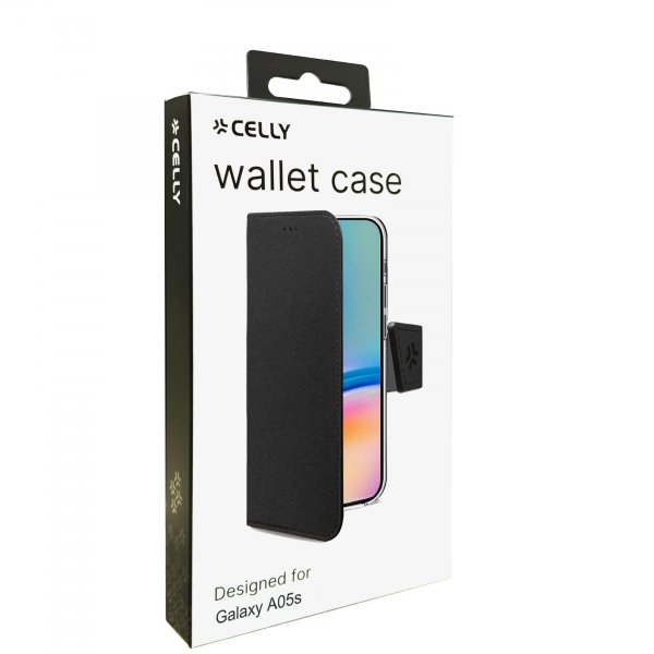Celly Samsung Galaxy A05s Fodral Wally Wallet Case Svart