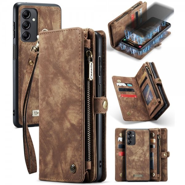 CaseMe Samsung Galaxy A14 Fodral 008 Series Löstagbart Skal Brun