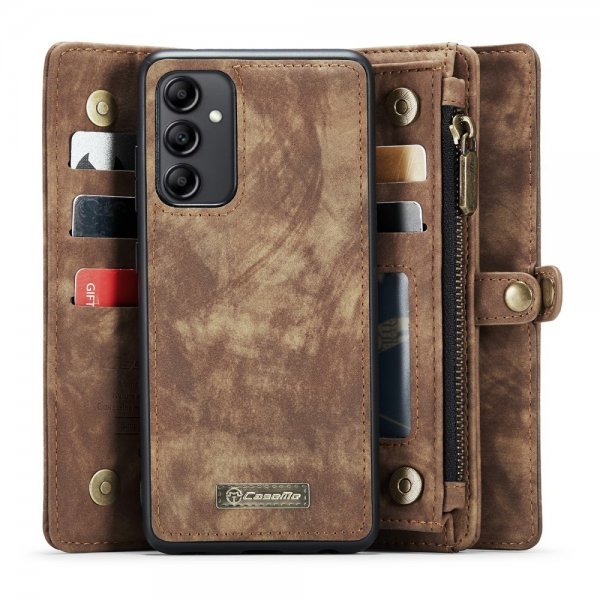 CaseMe Samsung Galaxy A14 Fodral 008 Series Löstagbart Skal Brun
