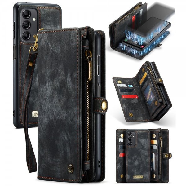 CaseMe Samsung Galaxy A14 Fodral 008 Series Löstagbart Skal Svart