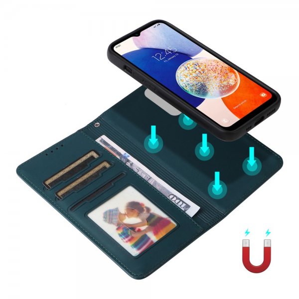 Betopnice Samsung Galaxy A14 Fodral med Löstagbart Skal 005 Blå