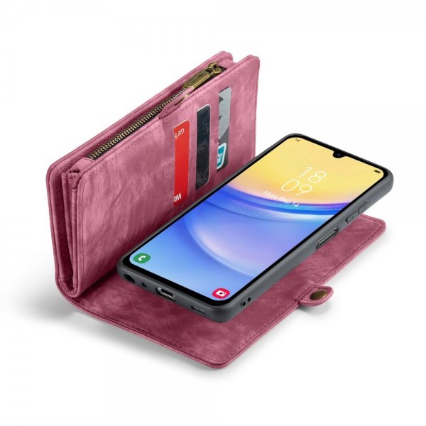 CaseMe Samsung Galaxy A15 Fodral 008 Series Löstagbart Skal Röd
