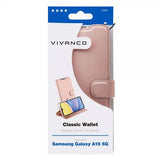 Vivanco Samsung Galaxy A15 Fodral Classic Wallet Roseguld