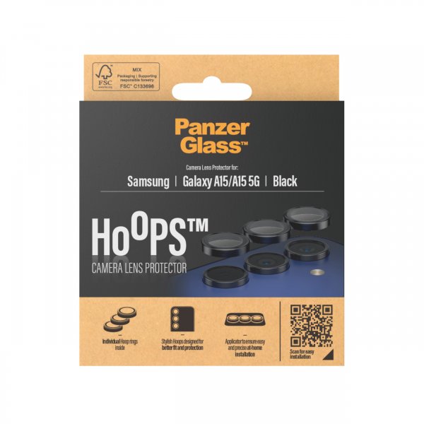 PanzerGlass Samsung Galaxy A15 Kameraskydd Hoops Svart