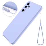 Samsung Galaxy A15 Skal med Strap Silikon Lila