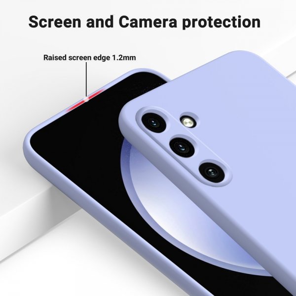 Samsung Galaxy A15 Skal med Strap Silikon Lila