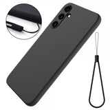 Samsung Galaxy A15 Skal med Strap Silikon Svart