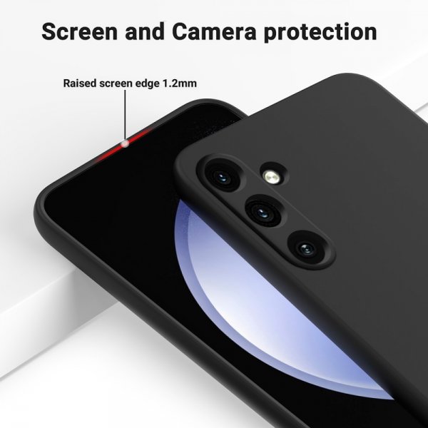 Samsung Galaxy A15 Skal med Strap Silikon Svart