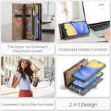 CaseMe Samsung Galaxy A16 Fodral 008 Series Löstagbart Skal Brun