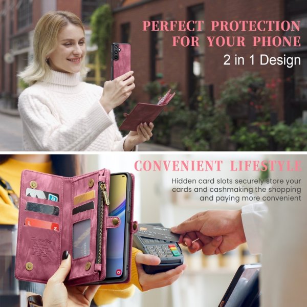 CaseMe Samsung Galaxy A16 Fodral 008 Series Löstagbart Skal Röd