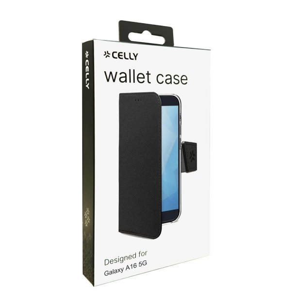 Celly Samsung Galaxy A16 Fodral Wally Wallet Case Svart