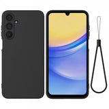 Samsung Galaxy A16 Skal med Strap Silikon Svart