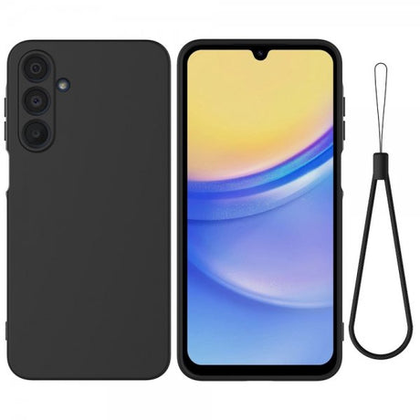 Samsung Galaxy A16 Skal med Strap Silikon Svart