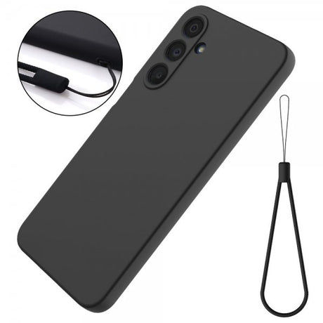 Samsung Galaxy A16 Skal med Strap Silikon Svart