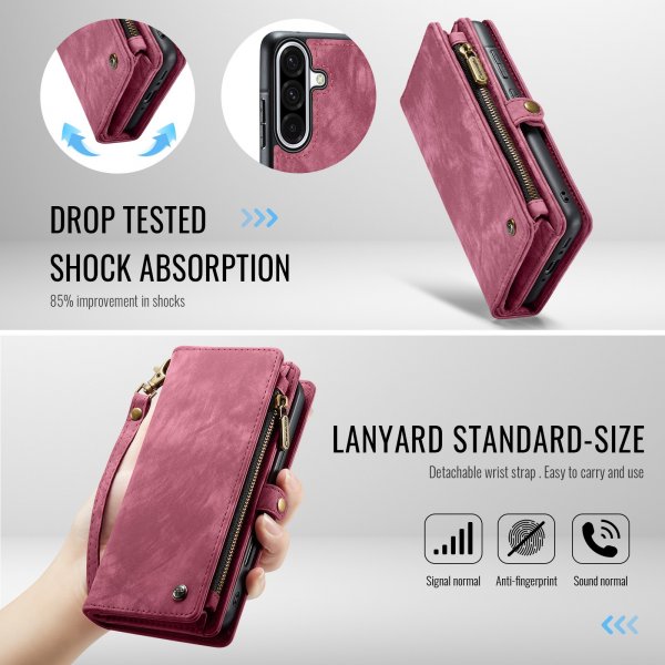 CaseMe Samsung Galaxy A17 Fodral 008 Series Löstagbart Skal Röd