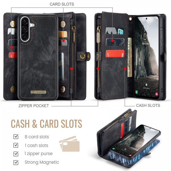CaseMe Samsung Galaxy A17 Fodral 008 Series Löstagbart Skal Svart