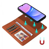 Betopnice Samsung Galaxy A17 Fodral med Löstagbart Skal 005 Brun