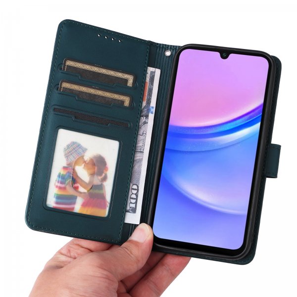 Betopnice Samsung Galaxy A17 Fodral med Löstagbart Skal 005 Grön