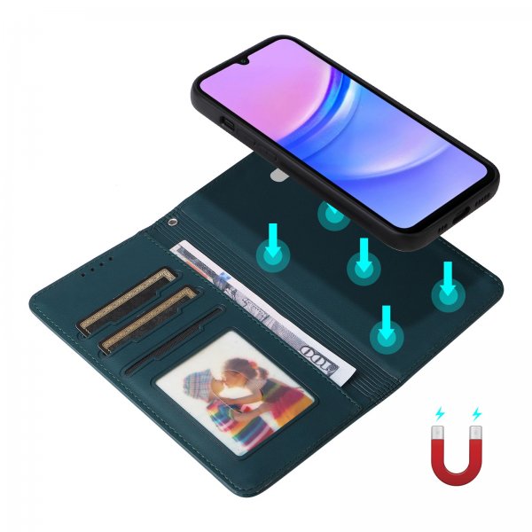 Betopnice Samsung Galaxy A17 Fodral med Löstagbart Skal 005 Grön