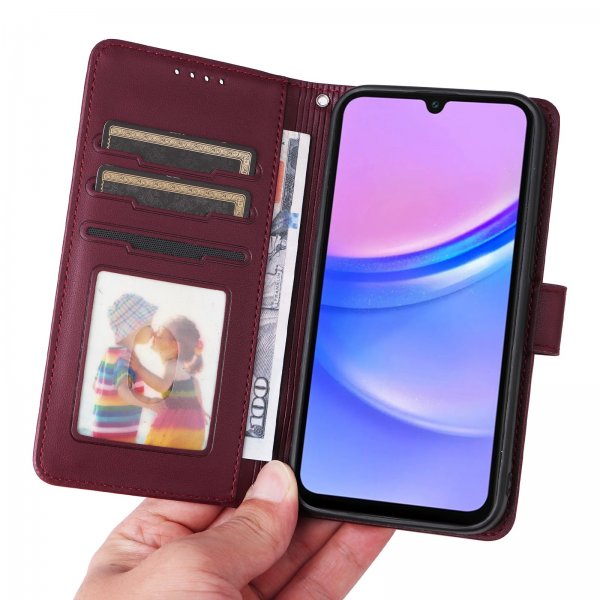 Betopnice Samsung Galaxy A17 Fodral med Löstagbart Skal 005 Röd
