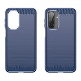 Samsung Galaxy A17 Skal Borstad Kolfibertextur Blå