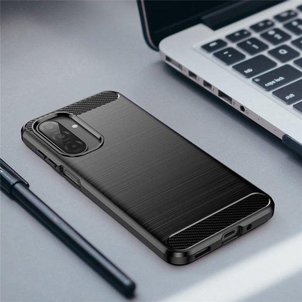 Samsung Galaxy A17 Skal Borstad Kolfibertextur Svart