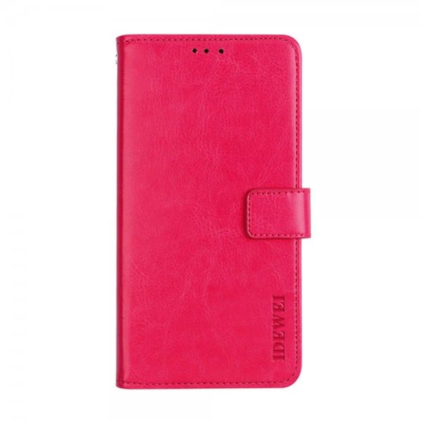 Samsung Galaxy A22 4G Fodral Lädertextur Magenta